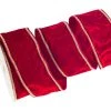 The Christmas Palace 4" X 10YD ROYAL RED DIAMOND TRIM RIBBON Ribbon & Bows