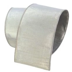 The Christmas Palace 2.5" X 10YD SHINY PLATINUM RIBBON Ribbon & Bows