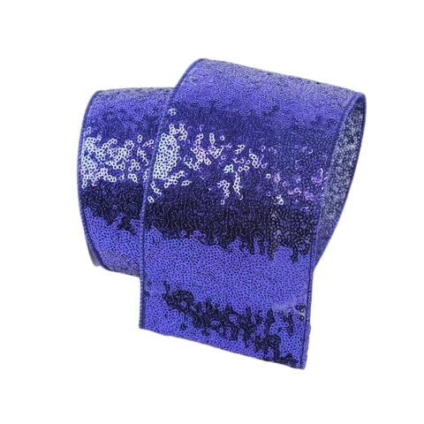 The Christmas Palace All About The Blues 4" X 10YD BLUE SEQUIN GLITTER RIBBON 1 The Christmas Palace All About The Blues 4" X 10YD BLUE SEQUIN GLITTER RIBBON