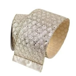 The Christmas Palace 2.5" X 10YD CHAMPAGNE RETRO DIAMOND RIBBON Ribbon & Bows