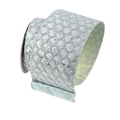 The Christmas Palace All About The Blues 2.5" X 10YD DUSTY BLUE RETRO DIAMOND RIBBON