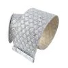 The Christmas Palace 4" X 10YD SILVER RETRO DIAMOND RIBBON