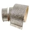The Christmas Palace 4" X 10YD PLATINUM GOLD GLITTER MAGIC RIBBON Ribbon & Bows