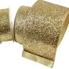 The Christmas Palace 4" X 10YD GOLD GLITTER MAGIC RIBBON
