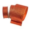 The Christmas Palace Ribbon & Bows 2.5" X 10YD COPPER DIAMOND DUST RIBBON
