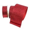 The Christmas Palace 2.5" X 10YD RED DIAMOND DUST RIBBON Ribbon & Bows