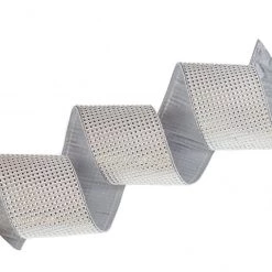 The Christmas Palace 4" X 10YD SILVER DECO RIBBON Ribbon & Bows