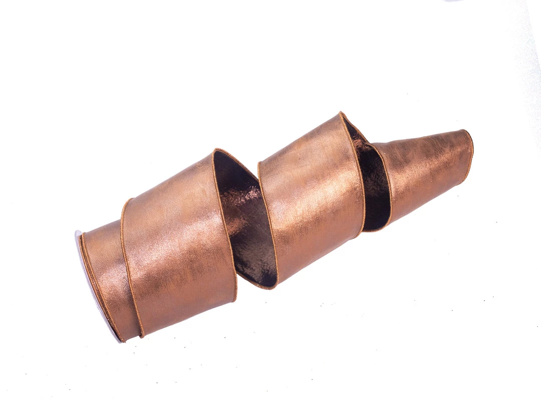 The Christmas Palace 4" X 10YD METALLIC BRONZE RIBBON 2 The Christmas Palace 4" X 10YD METALLIC BRONZE RIBBON