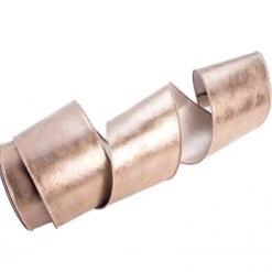 The Christmas Palace 4" X 10YD METALLIC ROSE GOLD RIBBON