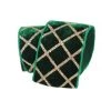 The Christmas Palace 4" X 10YD EMERALD & GOLD VELVET GLITTER LATTICE RIBBON Ribbon & Bows