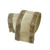 The Christmas Palace 4" X 10YD GOLD TINSEL BORDER RIBBON Ribbon & Bows