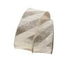 The Christmas Palace Ribbon & Bows 4" X 10YD METALLIC GOLD GLITTER STRIPES RIBBON