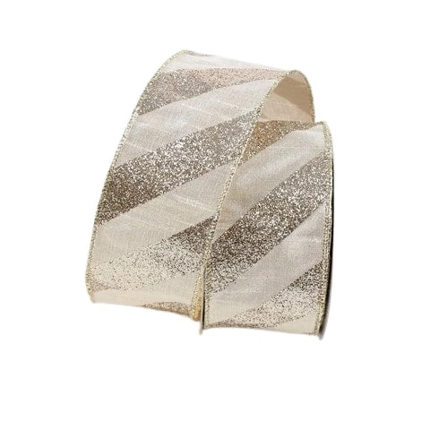 The Christmas Palace Ribbon & Bows 4" X 10YD METALLIC GOLD GLITTER STRIPES RIBBON 1 The Christmas Palace Ribbon & Bows 4" X 10YD METALLIC GOLD GLITTER STRIPES RIBBON