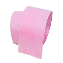 The Christmas Palace 4" X 10YD LIGHT PINK SUGAR CANDY RIBBON Ribbon & Bows