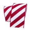 The Christmas Palace 4" X 10YD RED & WHITE CANDY STRIPES RIBBON Peppermint Swirl