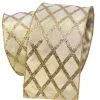 The Christmas Palace 4" X 10YD GOLD METALLIC LATTICE RIBBON Ribbon & Bows