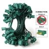 The Christmas Palace CHRISTMAS LIGHTS 100 FT C9 GREEN WIRE 12" SPACING E17 BASE
