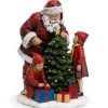 The Christmas Palace 15" SANTA & CHILDREN AROUND THE TREE Santas