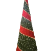 The Christmas Palace OVERSIZED DECOR 13 FT 1300 LED WARM WHITE CONE TREE WITH FLASHING LIGHTS