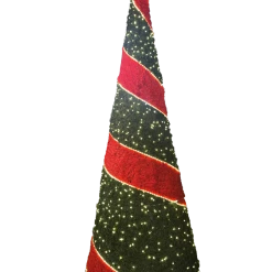 The Christmas Palace OVERSIZED DECOR 13 FT 1300 LED WARM WHITE CONE TREE WITH FLASHING LIGHTS