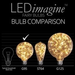 The Christmas Palace G95 WARM WHITE LED FAIRY BULB