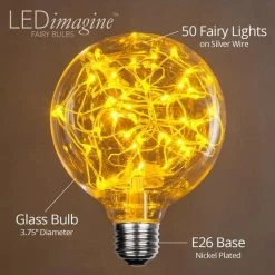 The Christmas Palace G95 GOLD LED FAIRY BULB