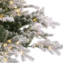 The Christmas Palace 9 FT GRANDIS FIR SNOWY PRE LIT WARM WHITE MICRO LED
